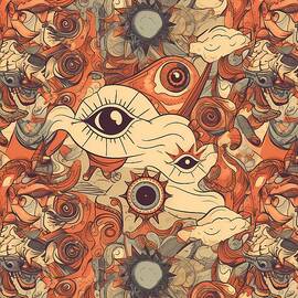 Surrealist pattern with dream-like imagery by Andre Petrov