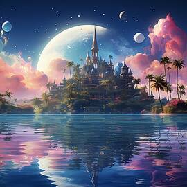Surrealist Style Tropical Island No 1 by Andre Petrov