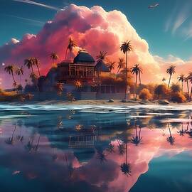 Surrealist Style Tropical Island No 3 by Andre Petrov
