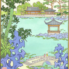 Suzhou Gardens II - Violet Tones         by Sun Chuanzhe