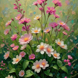 Sweet Alyssum Oil Painting by Nature Oil Painting