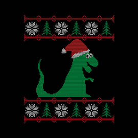 T-Rex Santa Ugly Christmas Sweater by Flippin Sweet Gear