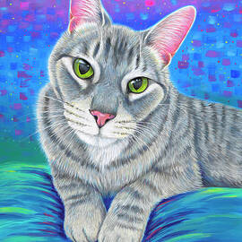 Talladega Tabby Cat by Rebecca Wang