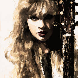 Taylor Swift vintage portrait by Gradify Creations