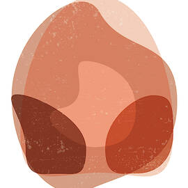 Terracotta Abstract 15 - Modern, Contemporary Art - Abstract Organic Shapes - Brown, Burnt Orange by Studio Grafiikka