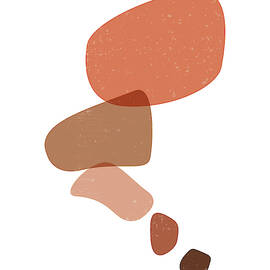 Terracotta Abstract 23 - Modern, Contemporary Art - Abstract Organic Shapes - Brown, Burnt Orange by Studio Grafiikka