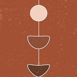 Terracotta Abstract 24 - Modern, Contemporary Art - Abstract Organic Shapes - Brown - Pendulum by Studio Grafiikka
