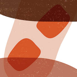 Terracotta Abstract 30 - Modern, Contemporary Art - Abstract Organic Shapes - Brown, Burnt Orange by Studio Grafiikka