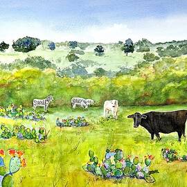 Texas Exotic Landscape by Carlin Blahnik CarlinArtWatercolor