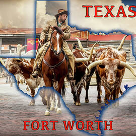 Texas State Graphic Fort Worth by Kelley King