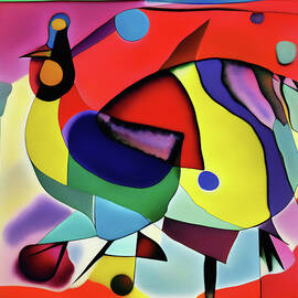 Thanksgiving turkey abstract art by Tatiana Travelways