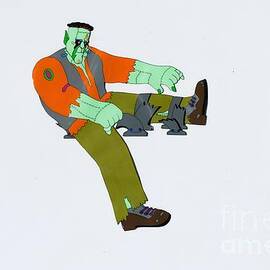 The Beatles - An original animation cel of John Lennon as Frankenstein from Yellow Submarine by Antonios Valamontes