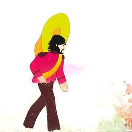 The Beatles - Two original production animation cels of The Beatles from Yellow Submarine #2 by Antonios Valamontes