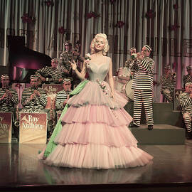The Girl Can't Help It Jayne Mansfield Singing Performance Elegant Gown Ray Anthony Orchestra 1956 by Silver Screen