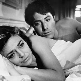 The Graduate Dustin Hoffman Anne Bancroft 1967 in Bed by Silver Screen