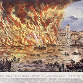 The Great Fire Near London Bridge, Saturday June 22nd 1861 by Antonios Valamontes