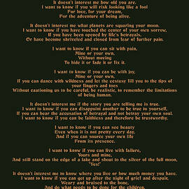 The Invitation - Oriah Mountain Dreamer Poem - Typography Print by Studio Grafiikka