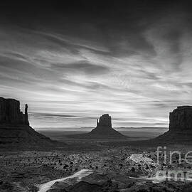  The Mittens at dawn, Monument Valley Navajo Tribal Park, Arizona, USA by Neale And Judith Clark