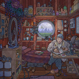 The Naturalist's Cabin by EvanArt - Evan Miller