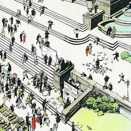  The New York Public Library - Up and Down New York - NY scenes and sites by Tony Sarg by Tony Sarg