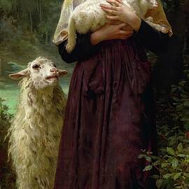 The Newborn Lamb 1873 by William-Adolphe Bouguereau