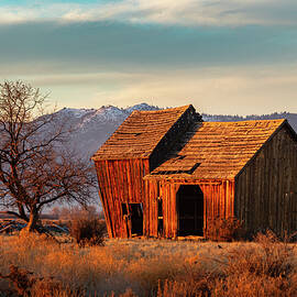 The Old Barn.  Lassen County California Barn at Sunrise by Mike Lee