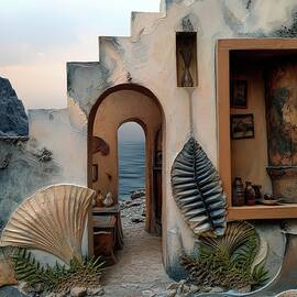 The Paleobotanist's Cottage, which was Built Around a Time Portal to a Devonian Shore by Eris And AI