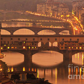The Ponte Vecchio over The River Arno, Florence, Tuscany, Italy by Neale And Judith Clark