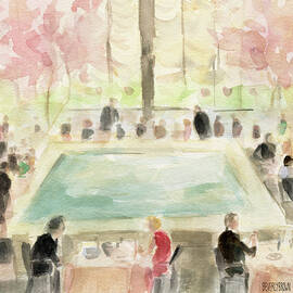 The Pool Room at the Four Seasons New York by Beverly Brown Prints