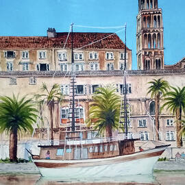 The Riva in Split City Croatia by Francisco Gutierrez