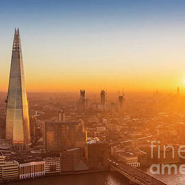 The Shard at sunset, London, England by Neale And Judith Clark