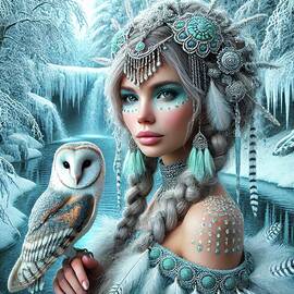The Snow Queen and Her Celestial Owl by Bill And Linda Tiepelman