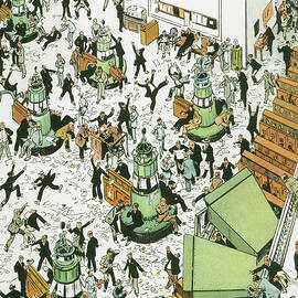 The Stock Exchange - Up and Down New York - NY scenes and sites by Tony Sarg by Tony Sarg