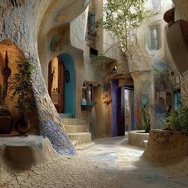 The Street Of Shady Boutiques by Eris And AI