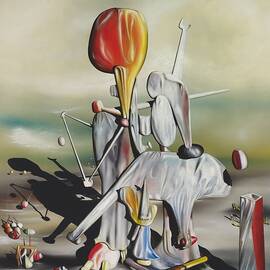 Through Birds, Through Fire But Not Through Glass by Yves Tanguy by Yves Tanguy