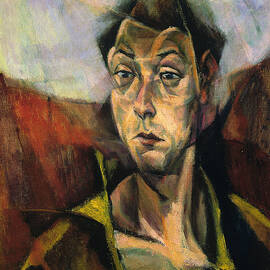 Tihanyi Lajos paintings -  Self portrait by Tihanyi Lajos