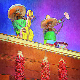 Tin Duo with painterly effect by Sue Leonard