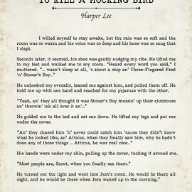 To Kill a Mockingbird Final Page Vintage Literary Art Print by Georgia Clare