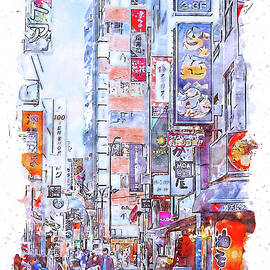 Tokyo Cityscape - 16 by AM FineArtPrints