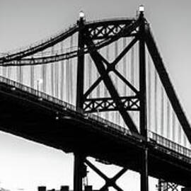 Toledo Anthony Wayne Bridge Black and White Panorama by Paul Velgos