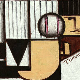 Tommervik Abstract Baseball Pitcher Pitching Art Print by Tommervik