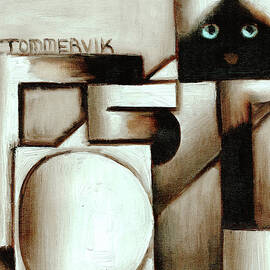 Abstract Siamese Cat Art Print by Tommervik