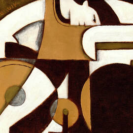 Tommervik Art Deco Man and Bike Cycling Art Print by Tommervik