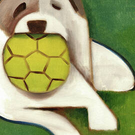 Tommervik Dog With Ball Art Print by Tommervik