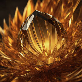 Topaz Gemstone abstract 015 by Flees Photos