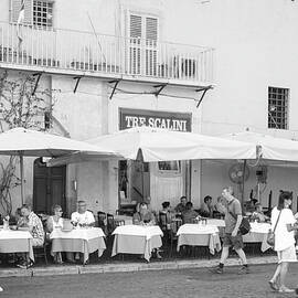 Tourists Dining Outside a Trattoria on the Square - Piazza Navona Rome Italy by Stefano Senise