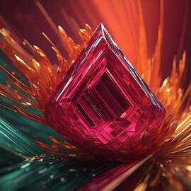 Tourmaline Gemstone abstract 007 by Flees Photos