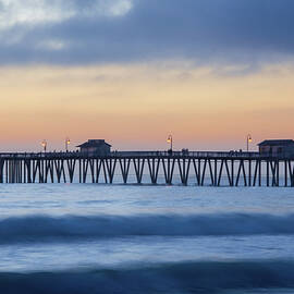 Tranquil Evening by the San Clemente Pier Coast by Rebecca Herranen