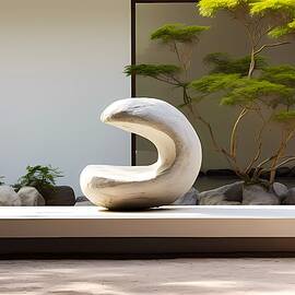Tranquil Minimalist Japanese Garden No 2 by Andre Petrov