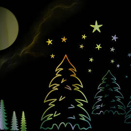 Tree and Moon by Crystal Wightman